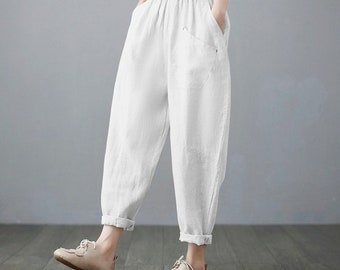 Wide Leg Linen Pants