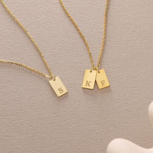 Custom Initial Necklace for Mom - Gold Personalized Letter Charm Jewelry - Mothers Day Gift with Kids Initials, Gift for Mom, Gift for Her