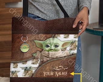 Star Wars Reusable Shopping Bag Yoda Green Grocery New Tote Halloween Bag School 