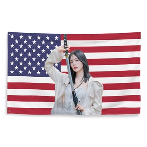 Jiu Dreamcatcher Kpop American Flag Standard Size Patriotic Tiktok Meme Trendy Room Tapestry Fanmade Subtle Kpop Merch World Tour 2024