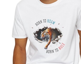 Tiger Born to Roam Born to Rule Unisex Softstyle T-Shirt