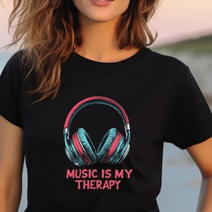 Headphones T-Shirt for Music Lovers | Stylish Music Enthusiast Tee Unisex Jersey Short Sleeve Tee