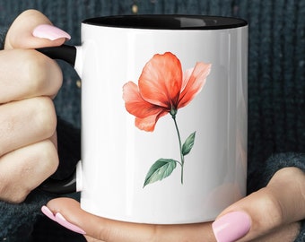 Tigridia Pavonia Speciosa Coffee Mug | 11oz Ceramic Mug with Exotic Floral Design | Gift for Nature & Wildflower Lovers