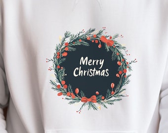 Merry Christmas Hoodie | Cozy Holiday Sweatshirt | Festive Christmas Apparel Unisex Heavy Blend™ Hooded Sweatshirt