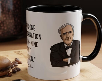 Inspirational Thomas Edison Quote Mug | 11oz Ceramic Coffee Mug | Motivational Gift for Innovators