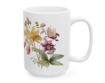 Aquilegia vulgaris Ceramic Mug, (11oz, 15oz)