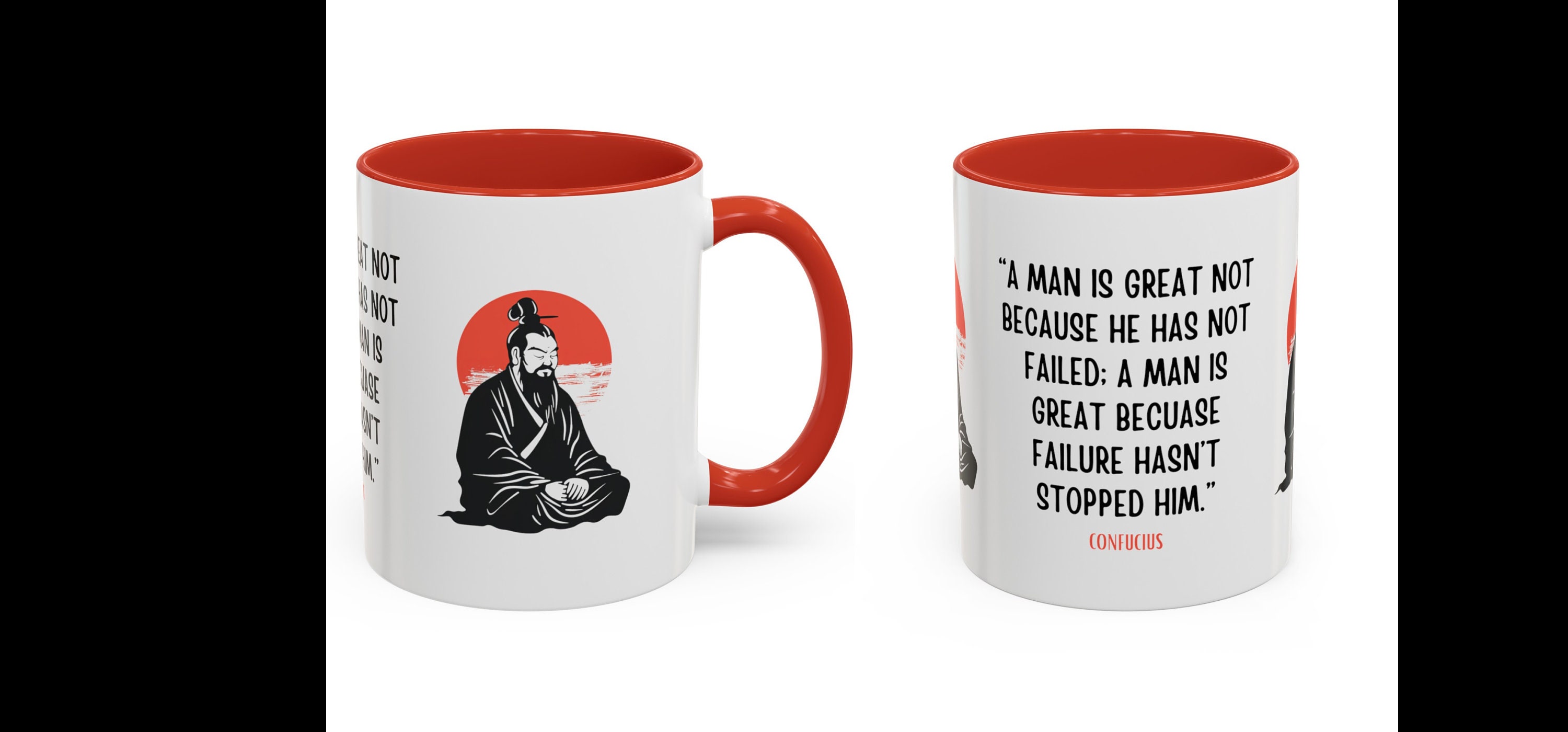 Confucius Quote Accent Coffee Mug, 11oz