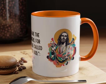 Jesus Christ Quote Mug | Christian Faith Coffee Cup | Inspirational Bible Verse
