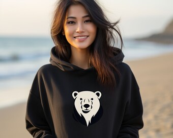 Majestic Bear Hoodie | Wilderness Bear Graphic Hoodie Unisex Heavy Blend™ Hoodie