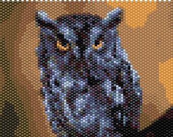 Peyote Stitch Pattern for Owl 8