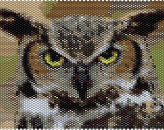 Peyote Stitch Pattern for Owl 9