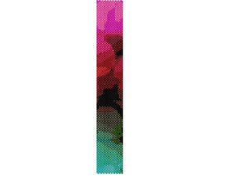 BPT0012 Thin Bracelet Pattern 12 Even Count Single Drop Peyote Bracelet PATTERN