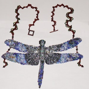 Peyote Stitch Pattern for Dragonfly necklace