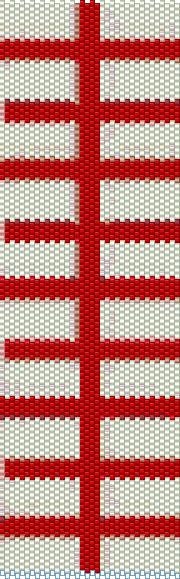 BPEF0001 St George Cross Even Count Single Drop Peyote Cuff/bracelet ...