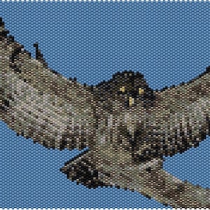 Peyote Stitch Pattern for Owl 5