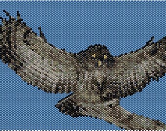 Peyote Stitch Pattern for Owl 5