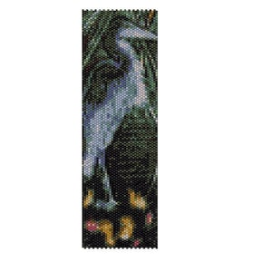 BPHE0001 Heron Even Count Single Drop Peyote Cuff/Bracelet Pattern image 1