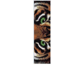 BTIG0001 Tiger 1 Odd Count Single Drop Peyote Cuff/Bracelet PATTERN