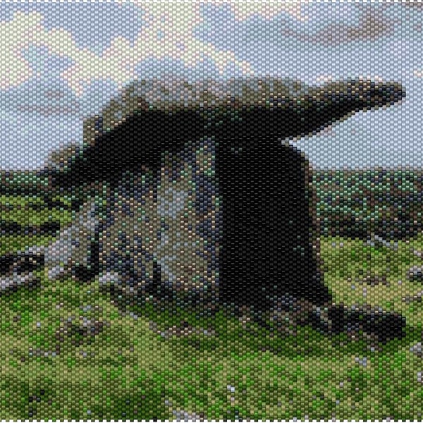 Peyote Stitch Pattern for Poulnabrone Dolmen