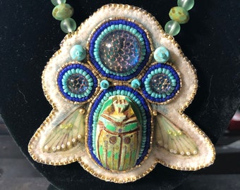 Scarab Necklace 21.5"