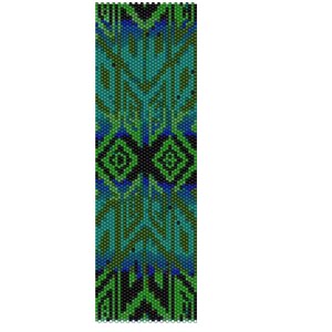 BPOP0013 Optical 13 Even Count Single Drop Peyote Cuff/Bracelet Pattern image 1