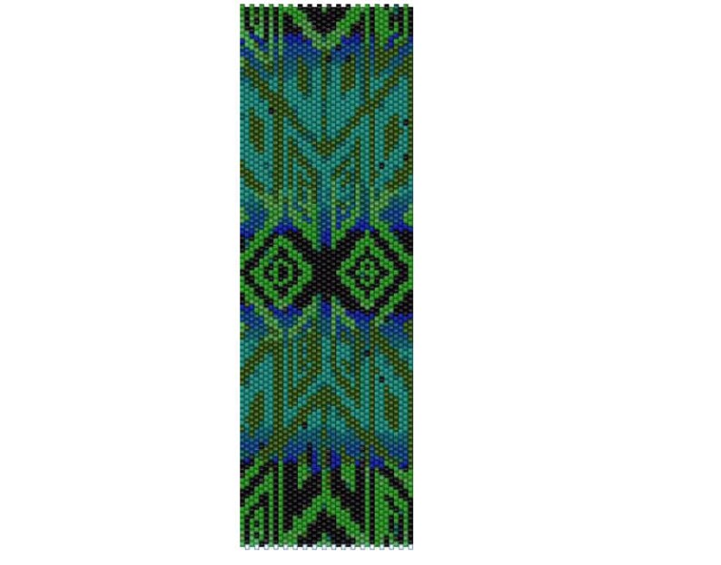 BPOP0013 Optical 13 Even Count Single Drop Peyote Cuff/Bracelet Pattern image 1