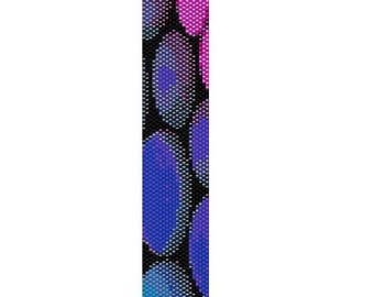 BPT0049 Thin Bracelet Pattern 49 Even Count Single Drop Peyote Bracelet PATTERN