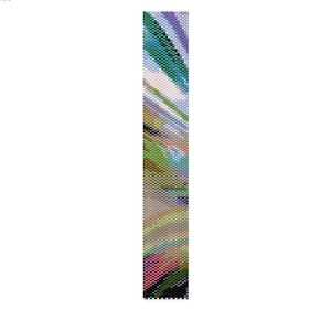 BPT0020 Thin Bracelet Pattern 20 Even Count Single Drop Peyote Bracelet PATTERN