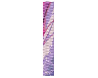 BPT0033 Thin Bracelet Pattern 33 Even Count Single Drop Peyote Bracelet PATTERN