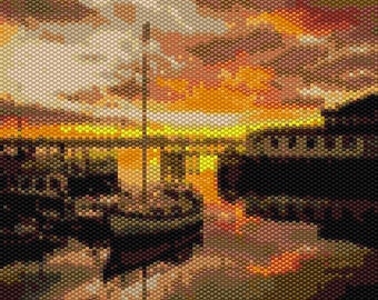 Peyote Stitch Pattern for Sunset Harbor