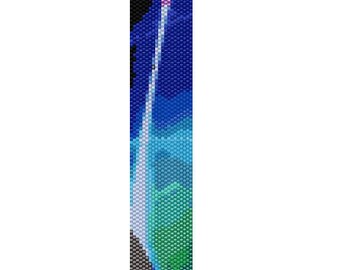 BPT0046 Thin Bracelet Pattern 46 Even Count Single Drop Peyote Bracelet PATTERN