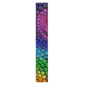 BPT0047 Thin Bracelet Pattern 47 Even Count Single Drop Peyote Bracelet PATTERN