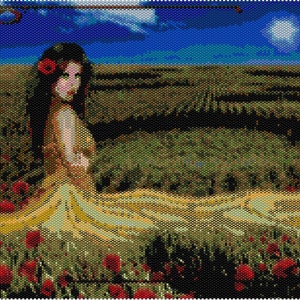 Peyote Stitch Pattern for August