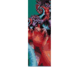 BPFR0004 Fractal 4  Even Count Single Drop Peyote Cuff/Bracelet Pattern