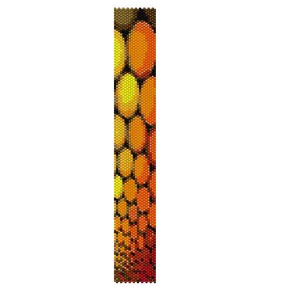 BPT0048 Thin Bracelet Pattern 48 Even Count Single Drop Peyote Bracelet PATTERN
