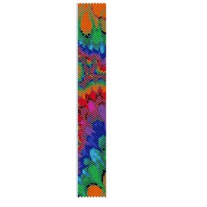 BPT002 Thin Bracelet Pattern 2 Odd Count Single Drop Peyote Bracelet PATTERN