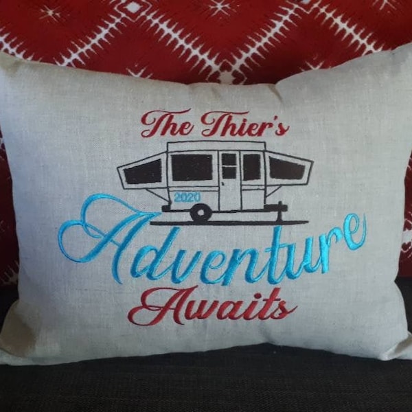 Camper Pillow Etsy