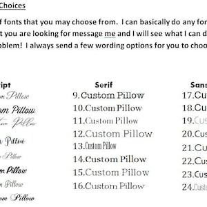 Personalized linen pillow with custom embroidery, gift, embroidered pillow, custom wording image 9