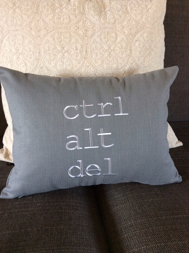 Decorative Pillow Cover Ctrl Alt Delete Throw Cushion Home Etsy