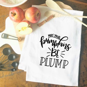 Fall Kitchen Towel, 100% Cotton Flour Sack, Pumpkin Tea Towel, Autumn Dishcloth