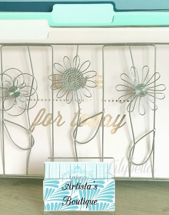 Business Card Holder Personalized Monogrammed Acrylic Desk Accessories