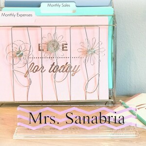 Personalized Acrylic Desk Plate, Custom Desk Sign, Acrylic Name Plate, Desk Name Plaque, Graduation Gift, Office Gift, Teacher Gift