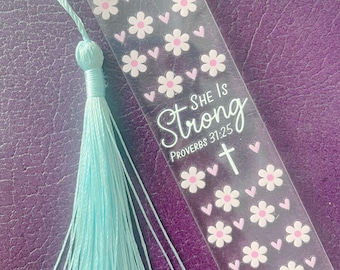 Personalized Christian Bookmark | Bible Verse | Gifts for Women