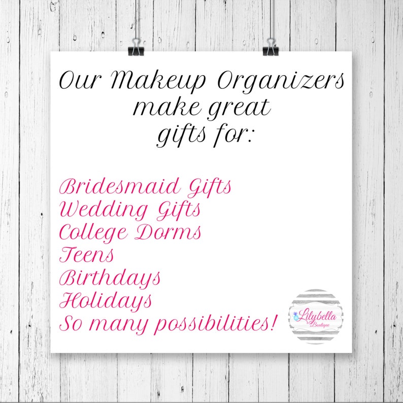 Makeup Organizer Cosmetics Organizer Personalized Makeup Etsy