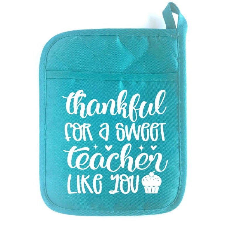 Pot Holders, Gift For Teachers, Baking gifts, Pocket Oven Mitts, Gifts for Chefs, Baking Party Favors, Teacher Appreciation Gift Turquoise