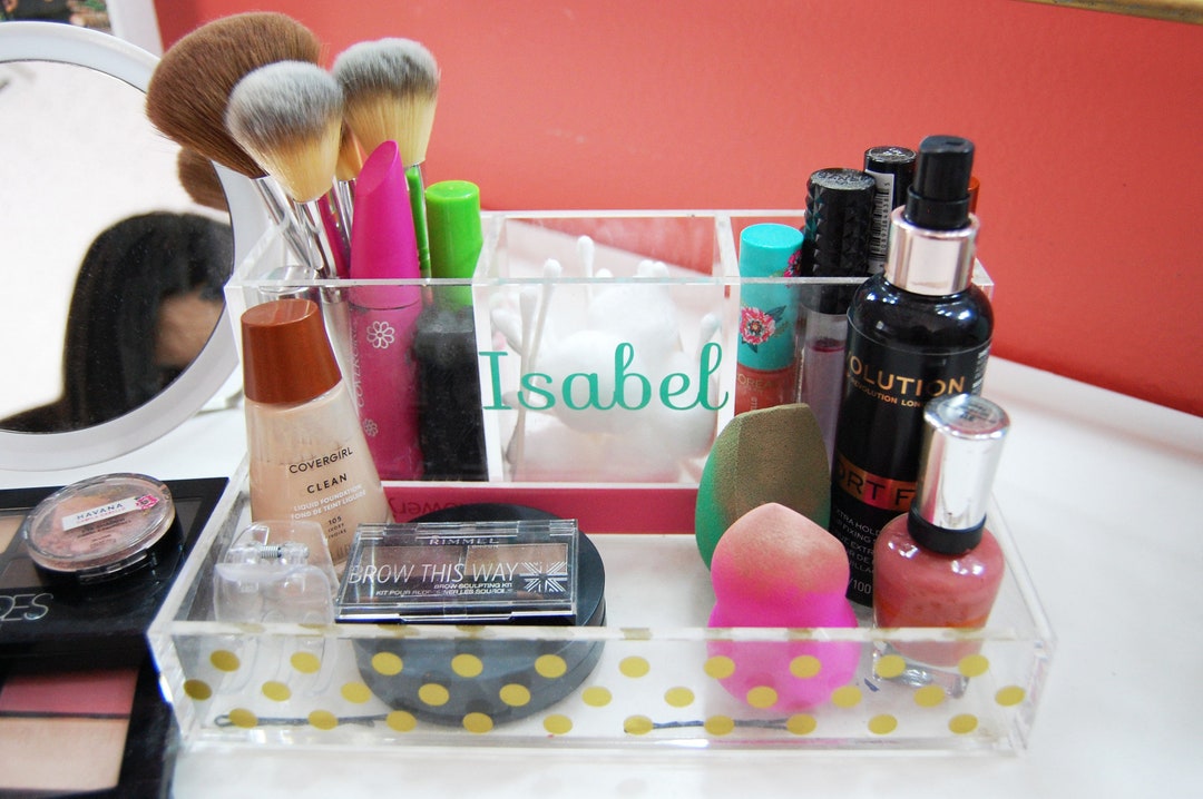 Makeup Organizer, Cosmetics Organizer, Personalized Makeup Organizer