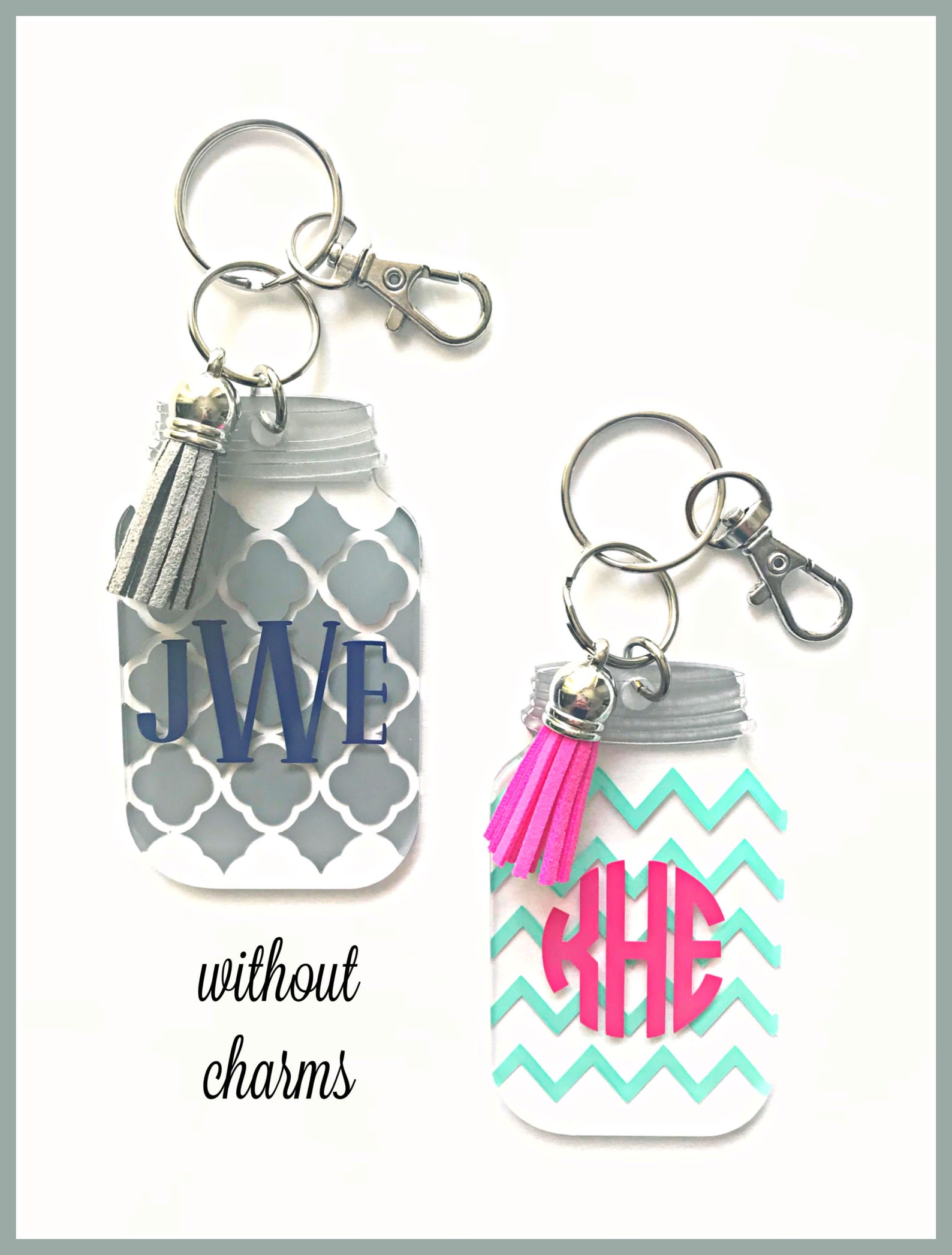 Mason Jar Keychain Personalized Keychain for Women Acrylic Etsy
