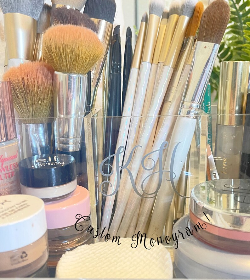 Makeup Organizer Cosmetics Organizer Personalized Makeup Etsy