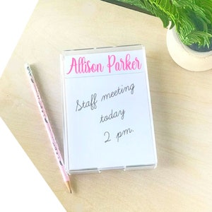 Personalized Notepad Holder, 4x6, Notepad Paper Tray, Monogrammed Notepad Holder, Cute Office Decor  Coworker Gift, Teacher Appreciation