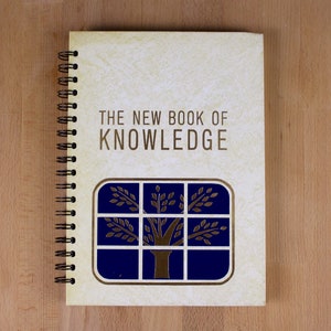 New Book of Knowledge Recycled Book Journal-made from vintage reference book image 2